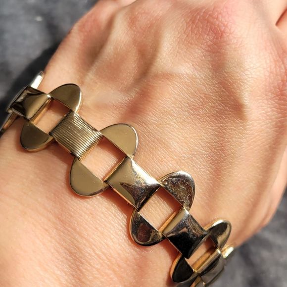 Marino Vintage Bracelet Silvertone 7" - Picture 1 of 8